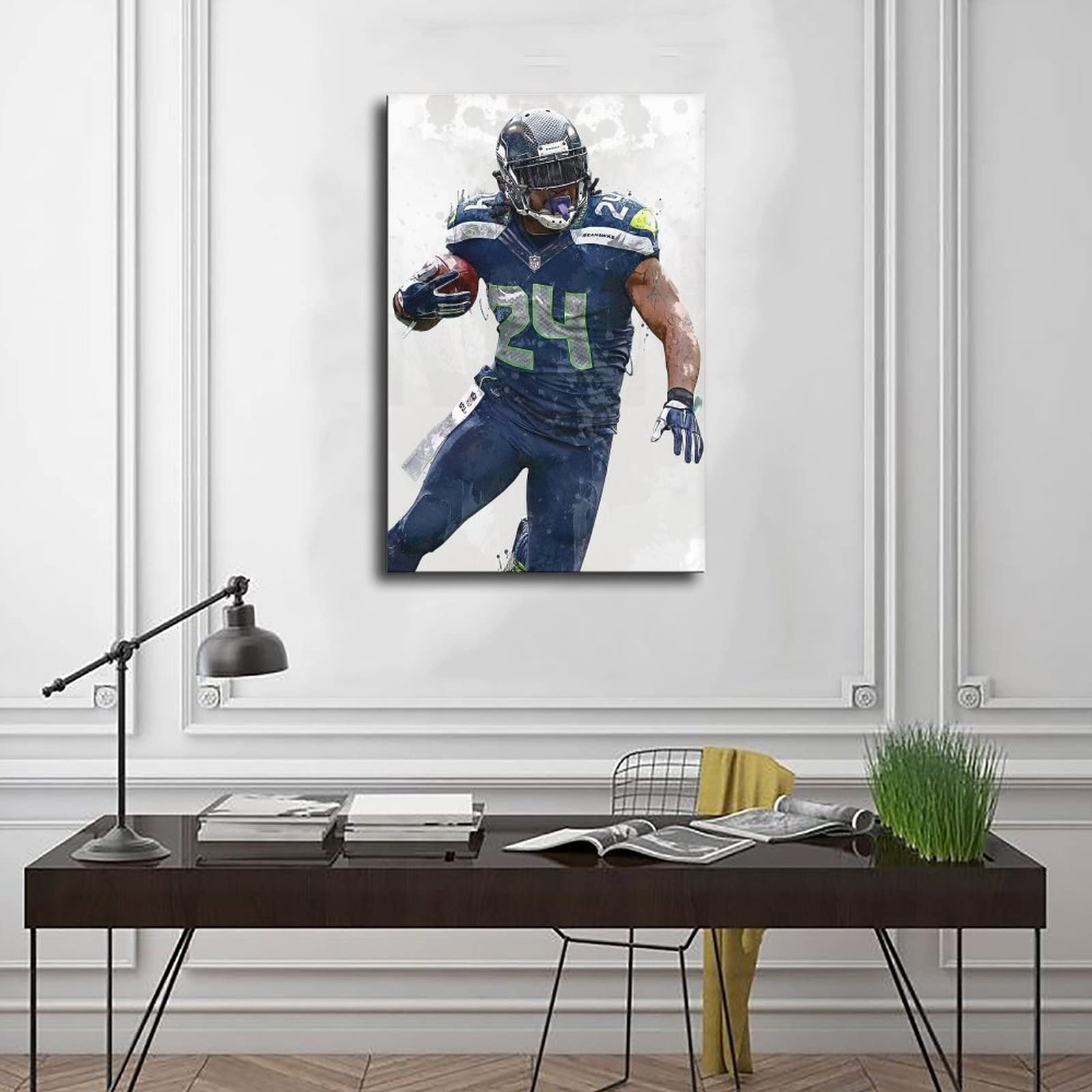 BAVIEN Marshawn Lynch Posters Football Canvas Poster Wall Art